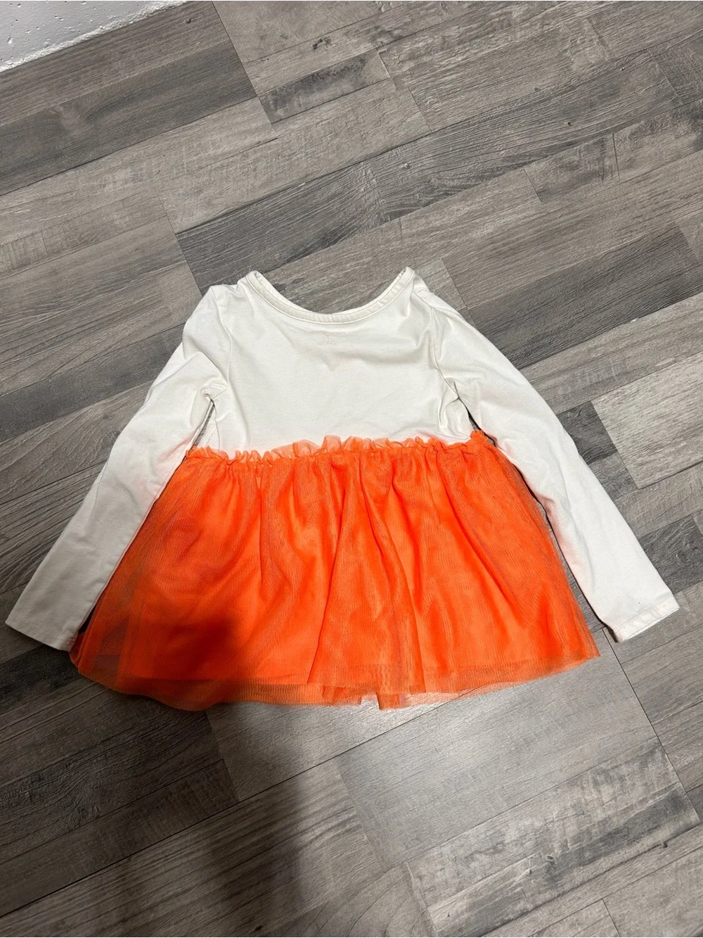 Cat & Jack Halloween Witch Cat Long Sleeve Tulle Top 5T